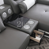 Canapé de salon contemporain en cuir avec rangement