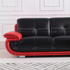 Grand canapé de salon traditionnel rouge et noir