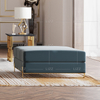 Canapé de salon vert en tissu contemporain avec table