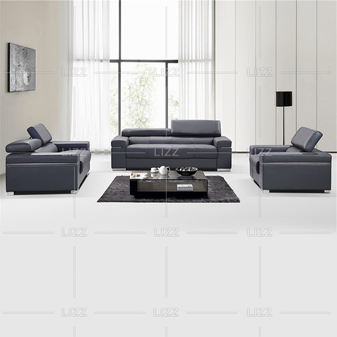 Meubles de maison Hot Sale canapé en cuir gris