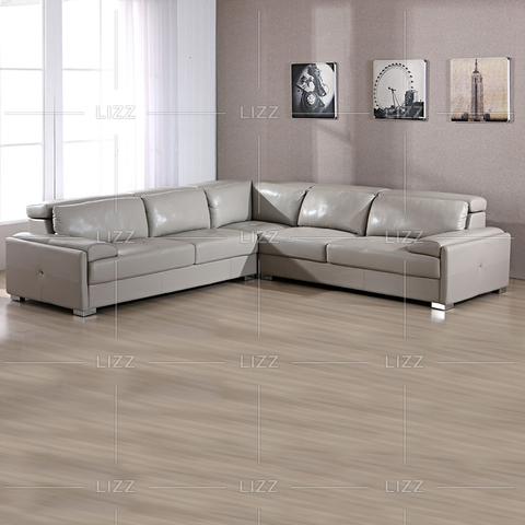 Leisure Leisure Canapé en cuir gris