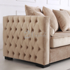 Canapé d'angle en tissu velours avec cadre en bois