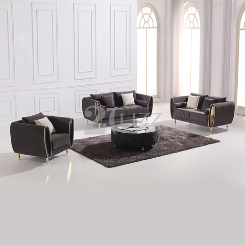 Canapé de salon en tissu moderne avec table