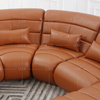 Sofa sectionnel Leisure Brown foncé avec table