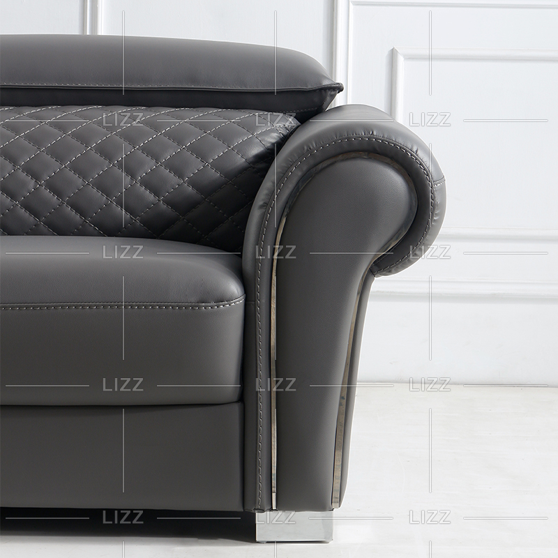 Canapé d'angle de luxe en cuir de haute qualité