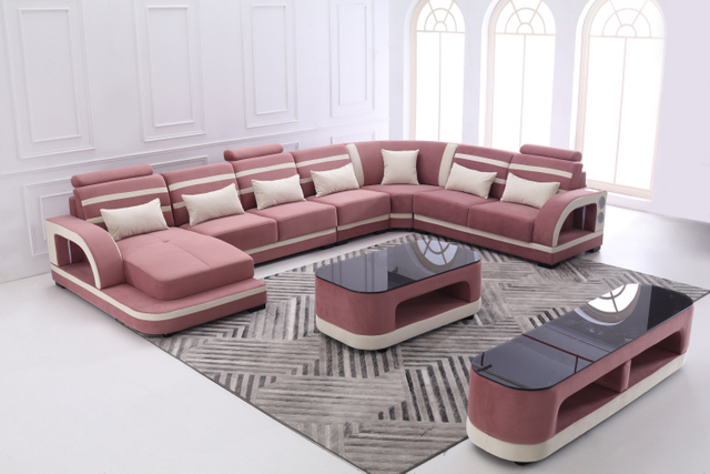 Canapé de salon contemporain en tissu avec chaise