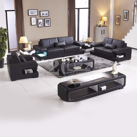 Canapé de meubles de maison en cuir moderne avec rangement