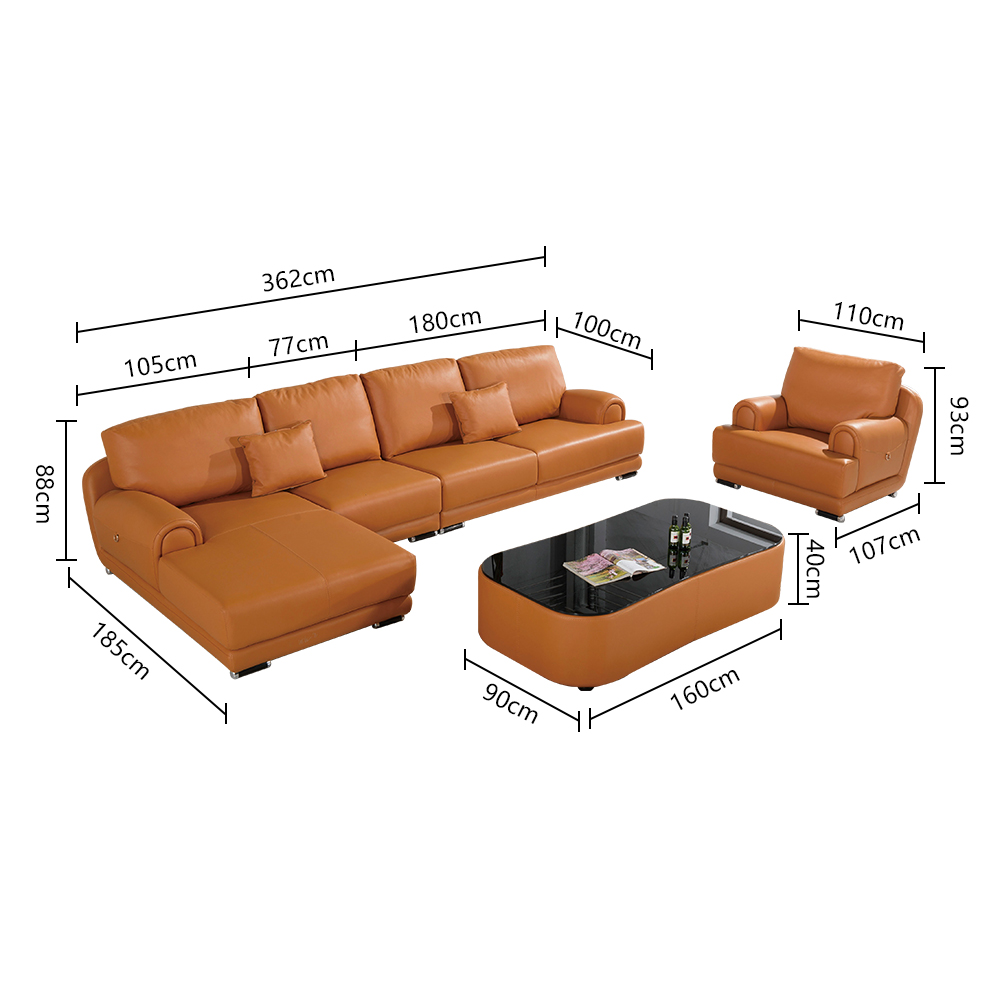 Set de canapé en cuir