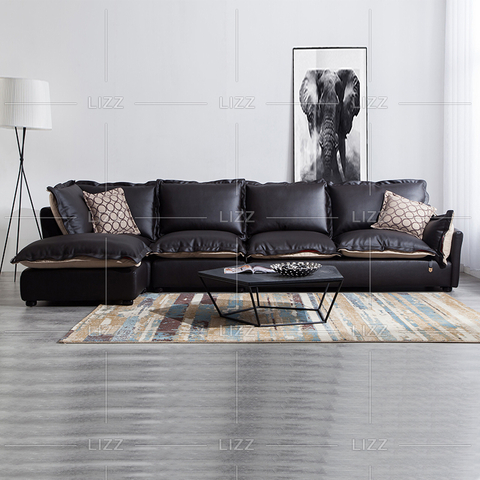 Sofa sectionnel moderne 1 place en cuir