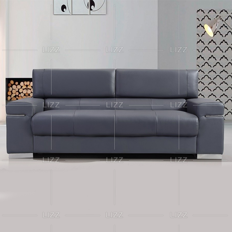Petit canapé de salon gris traditionnel