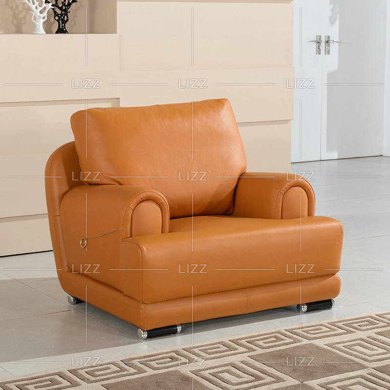 Canapé de salon en cuir minimaliste confortable