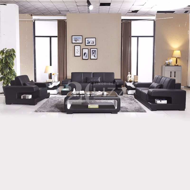Canapé de meubles de maison en cuir moderne avec rangement