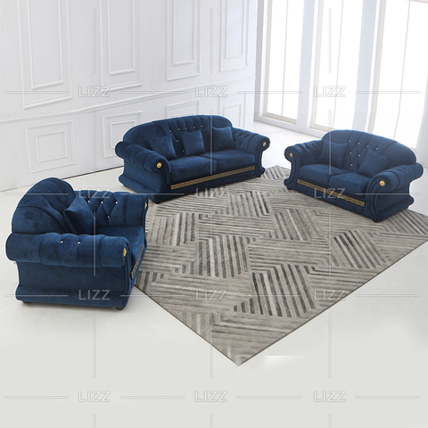 Hot Sale Chesterfield canapé en tissu en bois