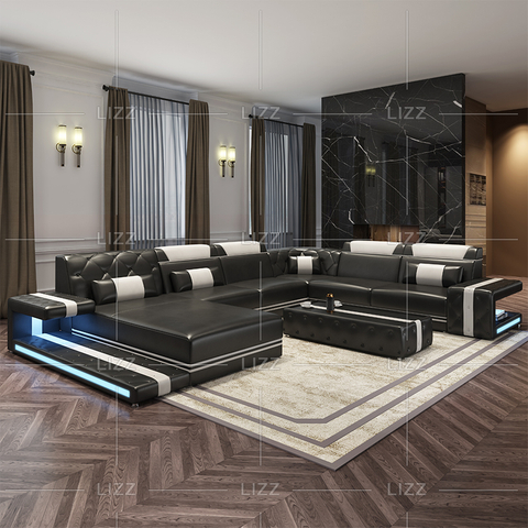 Sofa sectionnel mené en toile de divan pour la chambre à coucher