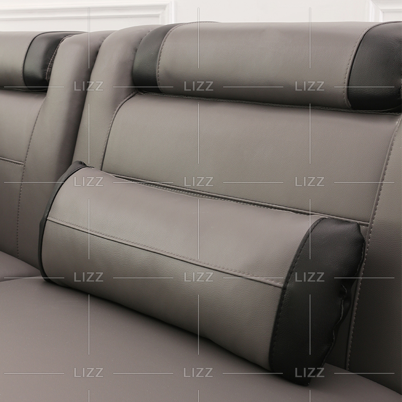Sofa sectionnel LED en microfibre véritable avec méridienne