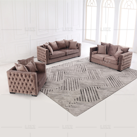 Canapé confortable Chesterfield en tissu moderne