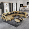 Sofa sectionnel mené moderne en cuir pour le salon
