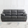 Sofa sectionnel de loisirs en cuir gris