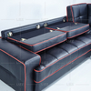 Canapé en cuir classique modulable pour le salon
