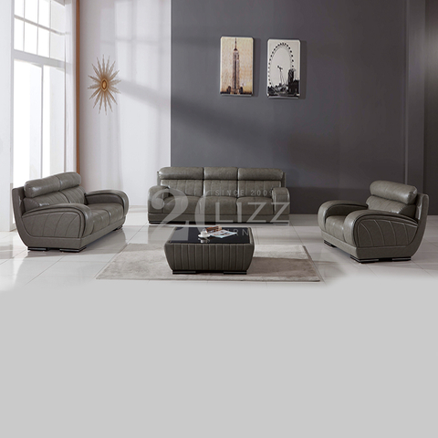 Canapé de salon en cuir moderne Amercia avec table basse